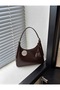 Strap Buckle Detail Mini Wallet Women’s Black Faux Leather Shoulder Bag - 2