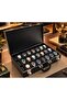 Watch Box Premium 48-Pull-Up Leather Watch Case Black - 3