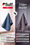 Rose Microfiber Surface Cleaning Cloth Large Size Glass and Mirror Cleaning Cloth 70X50 cm Blue - 5