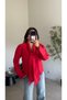 Red Shawl Detailed Padded Shirt - 5