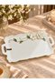 Royking White Porcelain White Flower Luxury Presentation Plate - 2