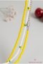 2-Pack Yellow and White Beaded Cherry Necklace Sand Bead Cherry Model Necklace - 4
