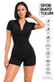 Sea Jumpsuit Sports Swimsuit with Zipper Quick Dry Water Resistant Shaping / Sculpting Effect Stretchy Stretch Fabric Pool Beach