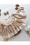 Chloe vintage lace collar bow detail holiday special occasion baby girl romper - 4