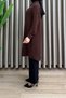 Asalet Tunic Ayrobin Fabric Women's Bitter Brown Buttoned Daily Hijab Shirt - 2