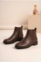 Women's Chelsea Boots with Elastic Sides and Internal Zipper, Flat Sole, Ankle Length, Comfortable Daily Winter Boots - 2