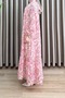 Bella Dress Modal Fabric Women's Pink Collar Openable Buttoned Relaxed Fit Hijab Dress - 2