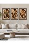 Boho Style Plants in Vase 3 Piece Wooden Framed Painting Act - 3