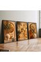 Boho Style Stone House 3 Piece Wooden Framed Painting Act - 2
