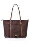 Large Size Women's Shoulder Bag with Ribbon Detail - 2