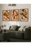 Plant and Flowers in a Vase 3 Piece Wooden Framed Painting Act
