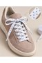 White Blue Polka Dot Satin Shoelaces 120 cm