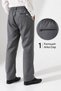 Men's Luxury Viscose Winter Shalwar Trousers with Pockets, Relaxed Fit, Elastic Waist, Vigüre Texture - Gray (Ihvn) - 5