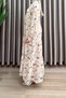 Armağan Elbi̇se Modal Mango Fabric Women's Yellow Half-Length Openable Buttoned and Floral Patterned Hijab Dress - 2