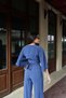 Tencel Fabric Tie-Dye Suit - Navy Blue - 3