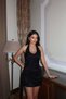 Leopard Print Satin Halter Neck Blouse — Black - 9