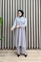 Nermin Pant Suit Asel Fabric Women's Gray Collared Buttoned Pants Hijab Two-Piece Suit - 3
