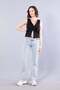 10836 sleeveless o-neck blouse with zipper accessory - 5