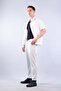 936 Elastic Waist Honeycomb Fabric Trousers - 2