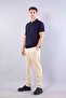 10026 self-striped zippered collar knit t-shirt - 5