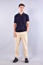 10026 self-striped zippered collar knit t-shirt - 4
