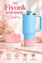 Thermos Compatible with Straw Straw Pipe, Pink Base, 0.89 and 1.18 Lt Compatible Thermos Accessory, 7cm Base Diameter