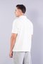 4069 Polo Collar Zippered Patterned Collar T-Shirt - 3
