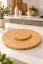 Bamboo Rotating Presentation Plate, Cheese Plate, Pizza Presentation, Presentation Tray, Sauce Bowl 30 cm - 4