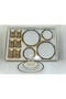 18 Piece Herenica Gold Tea and Cake Set 6 Tea Cups 6 Tea Plates 6 Cake Plates - 6
