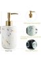 Ceramic Soap Dispenser,White Marble Style,Refillable for Hand Lotion,Shampoo,and Body Wash,Stylish Bathroom Decor - 8