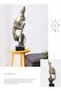 Abstract Statues Figures,Golden Resin Ornaments,Meditation Characters,Tranquility Home Decor,for Wine Cabinets,Foyer,Bookshelf,Desk - 6