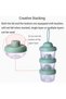 3 Layers Stackable Baby Milk Powder Formula Dispenser, Non Spill (Pack of 2, Green) - 7