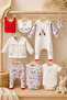 8 Piece Baby Girl Cotton Lalezar Hospital Discharge Set