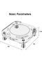 4-hole ventilated transparent acrylic desktop stand cooling base, dustproof, suitable for mini4 - 6
