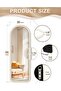 Arched Full Length Mirror,Free Standing Floor Mirror with Velvet Finish Frame,Cream White - 3