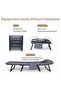 Outdoor Portable Folding Recliner with Mattress,6-Position Adjustable Single Bed for Office Nap and Camping - 3