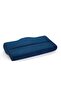 Anti-Snoring Pillow, Velvet Navy Blue, 50x30x10x6 cm with Inner Lining - 8