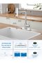 3 Modes Multi-functional Swivel Faucet Extender,Waterfall Sink Faucet Aerator Sprayer Adapter,Silver - 7