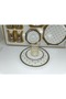 18 Piece Herenica Gold Tea and Cake Set 6 Tea Cups 6 Tea Plates 6 Cake Plates - 5