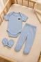 Ribbed Textured 7-Piece Baby Hospital Discharge Set with Blanket, Bodysuit, Hat and Gloves - 4