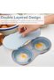Heat Resistant Egg Steamer,Kitchen Gadgets (Greyish Blue) - 4