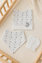 Moon and Star Patterned 8-Piece Baby Hospital Discharge Set with Overalls, Bodysuit, Hat and Gloves - 2