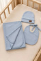 Ribbed Textured 7-Piece Baby Hospital Discharge Set with Blanket, Bodysuit, Hat and Gloves - 2