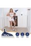 Multifunction Household Silicone Broom, with 1 Heads Brush and Scrape, Adjustable Handle (Blue) - 2