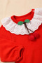 Baby Girl Cherry Lace 2 Pieces Long Sleeve Bodysuit - 3