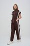 Sleeveless Stripe Detailed Zippered Jumpsuit - 2
