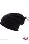 Men's Black Winter Thermal Fleece Cut Half Finger Gloves Fleece Beanie Fleece Drawstring Neck Gaiter Set of 3 - 3