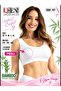 Underwear Passage Thick Strap Bamboo Bustier Bra with Removable Pads