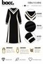 Women's Black V-Neck Color Block Knitwear Dress - 3