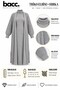 Women's Gray High-Neck Long-Sleeved Knitwear Dress and Long Cardigan Hijab Bottom-Top Knitwear Set - 3